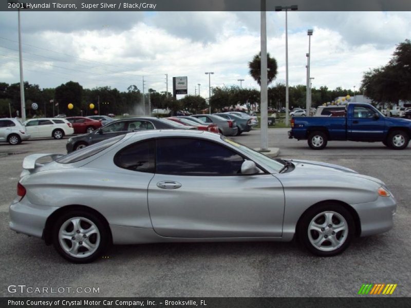 Super Silver / Black/Gray 2001 Hyundai Tiburon