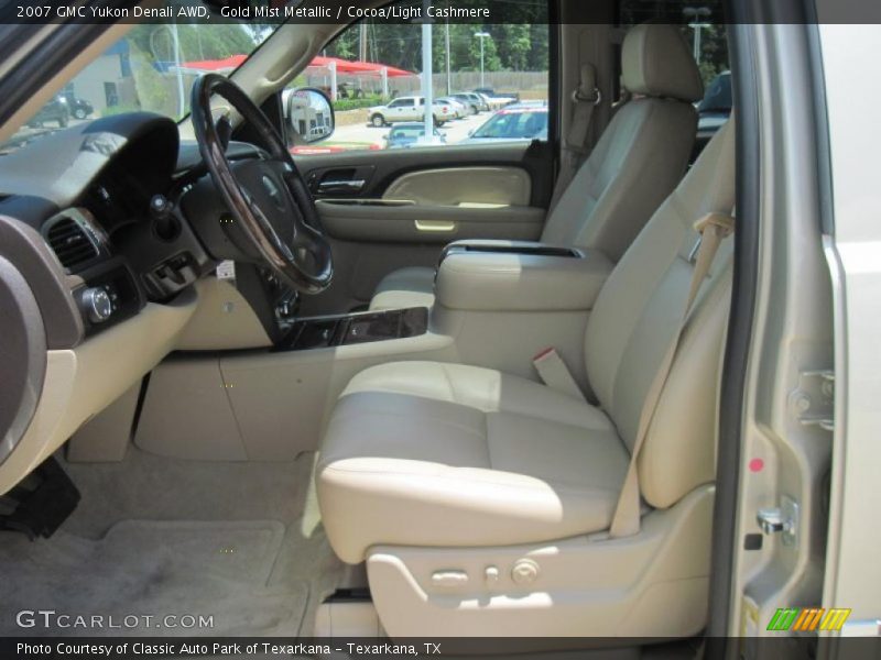 Gold Mist Metallic / Cocoa/Light Cashmere 2007 GMC Yukon Denali AWD