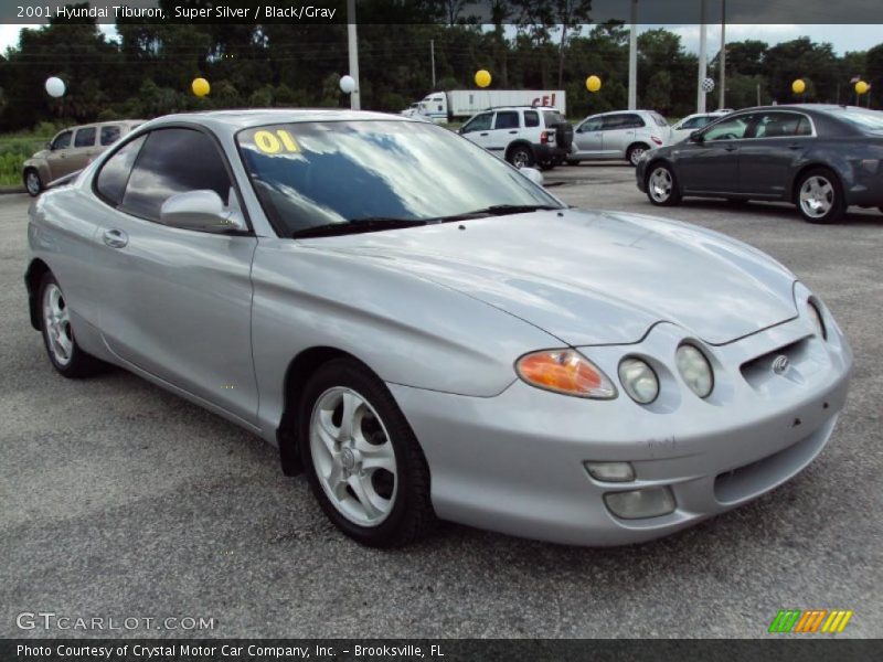 Super Silver / Black/Gray 2001 Hyundai Tiburon