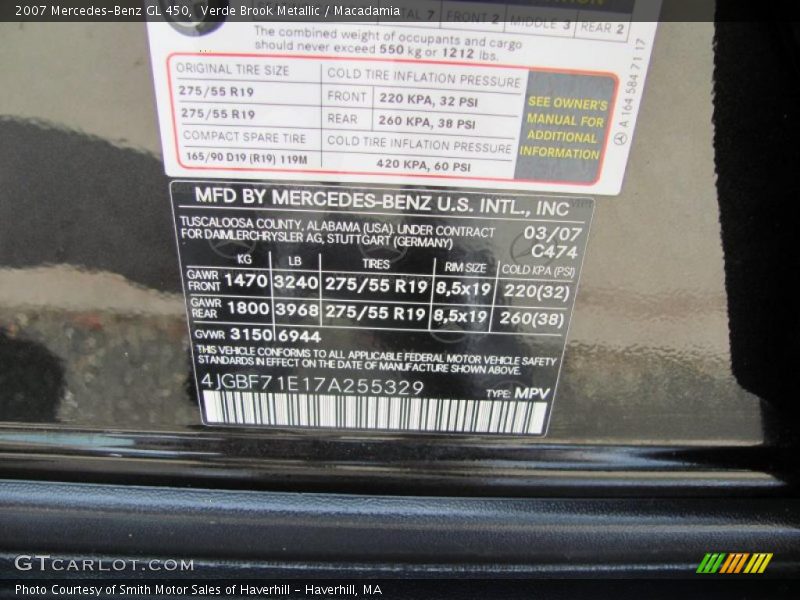 Verde Brook Metallic / Macadamia 2007 Mercedes-Benz GL 450