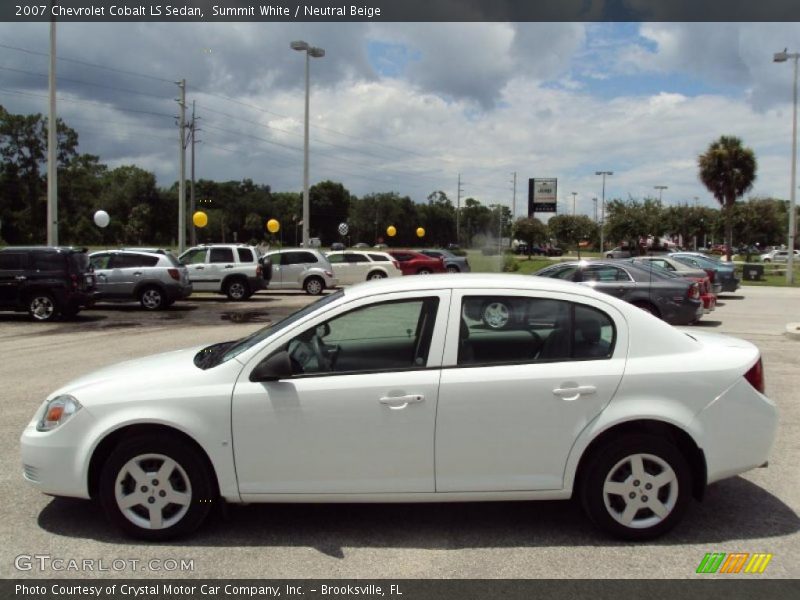 Summit White / Neutral Beige 2007 Chevrolet Cobalt LS Sedan