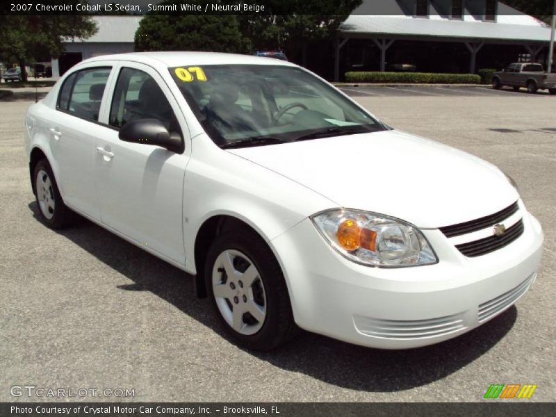Summit White / Neutral Beige 2007 Chevrolet Cobalt LS Sedan