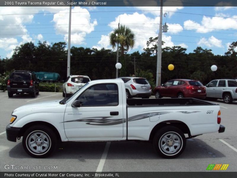 Super White / Charcoal 2001 Toyota Tacoma Regular Cab
