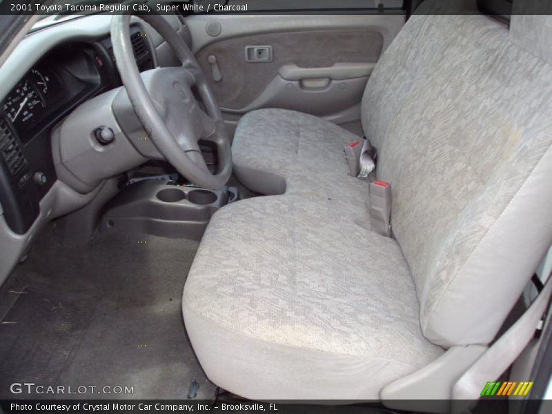 Super White / Charcoal 2001 Toyota Tacoma Regular Cab