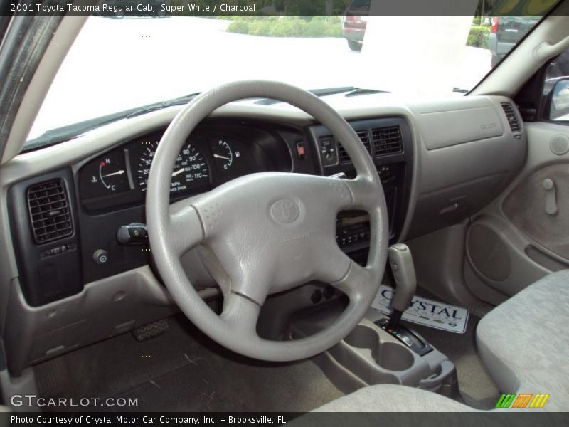 Super White / Charcoal 2001 Toyota Tacoma Regular Cab