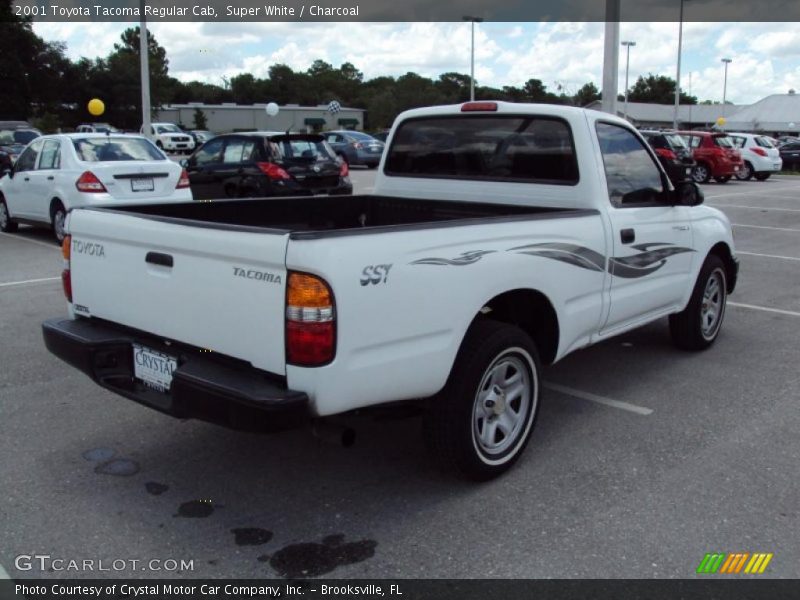 Super White / Charcoal 2001 Toyota Tacoma Regular Cab