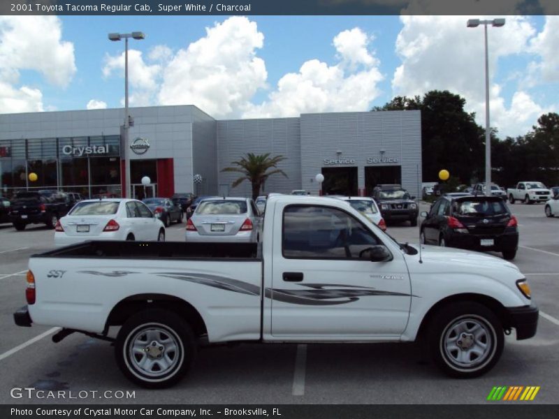 Super White / Charcoal 2001 Toyota Tacoma Regular Cab