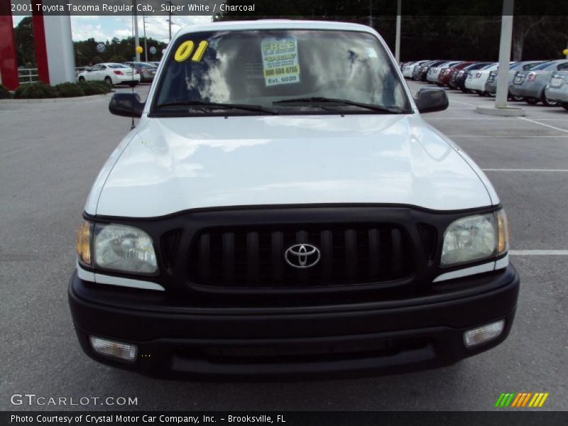 Super White / Charcoal 2001 Toyota Tacoma Regular Cab