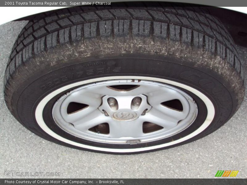 Super White / Charcoal 2001 Toyota Tacoma Regular Cab