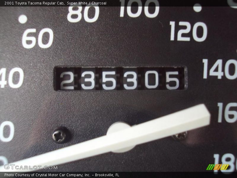 Super White / Charcoal 2001 Toyota Tacoma Regular Cab