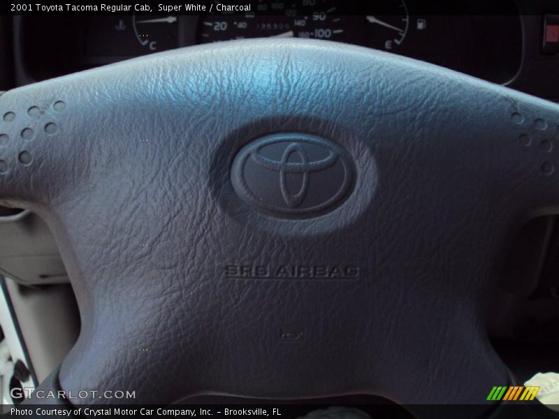 Super White / Charcoal 2001 Toyota Tacoma Regular Cab
