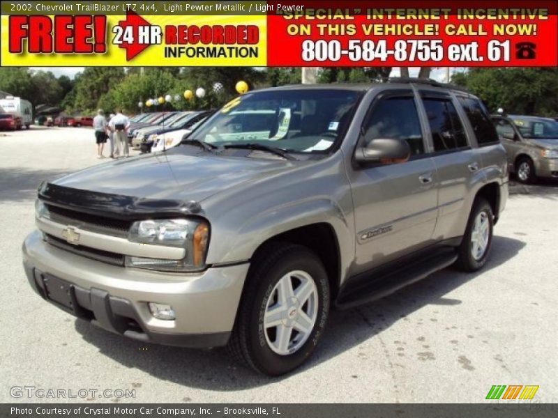 Light Pewter Metallic / Light Pewter 2002 Chevrolet TrailBlazer LTZ 4x4