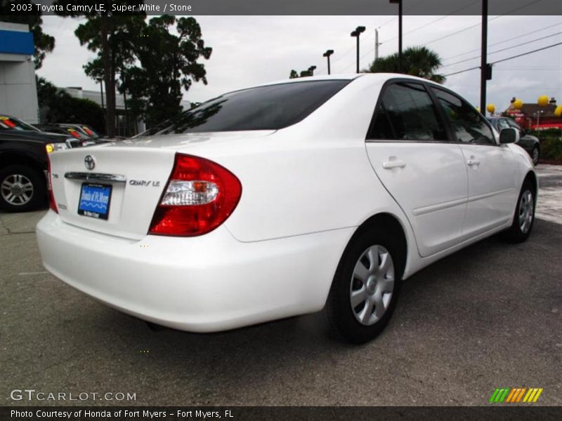 Super White / Stone 2003 Toyota Camry LE