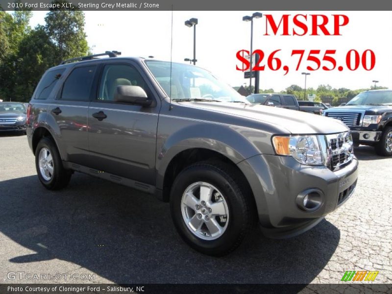 Sterling Grey Metallic / Stone 2010 Ford Escape XLT