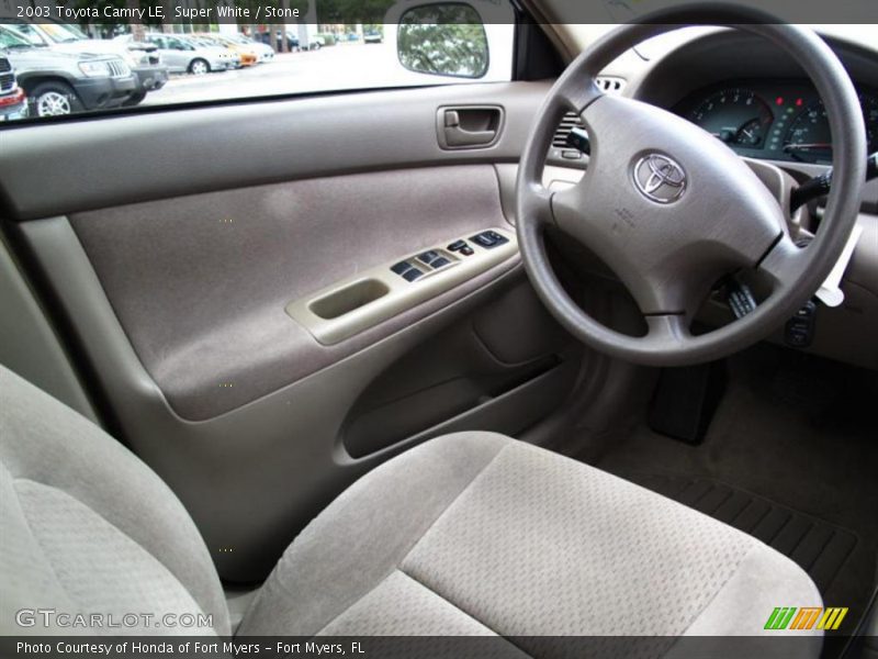 Super White / Stone 2003 Toyota Camry LE
