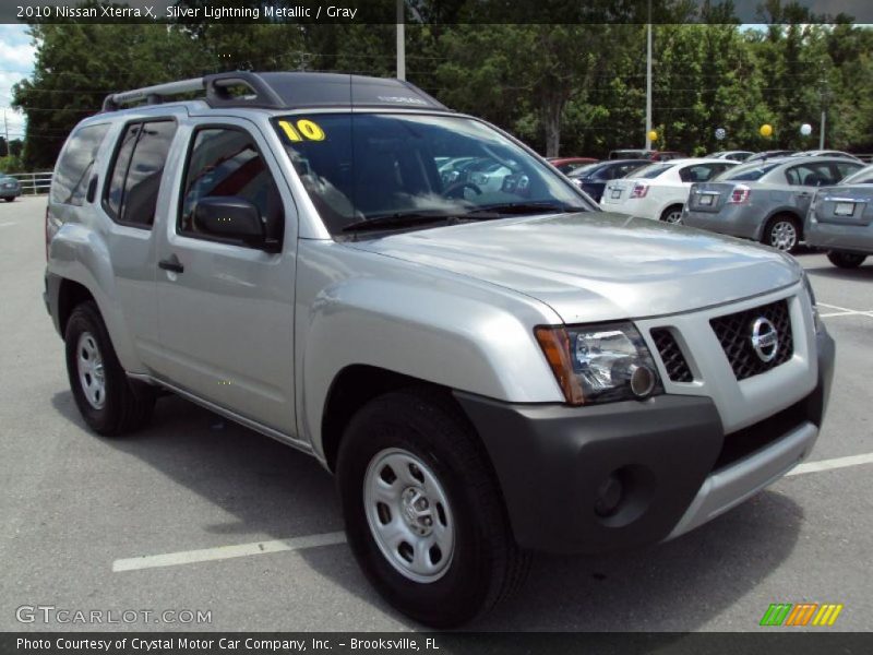 Silver Lightning Metallic / Gray 2010 Nissan Xterra X