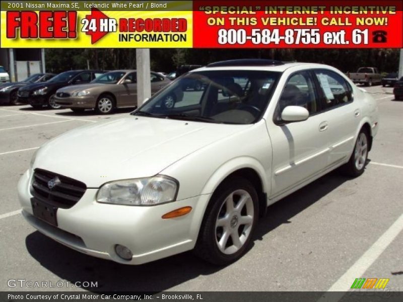 Icelandic White Pearl / Blond 2001 Nissan Maxima SE