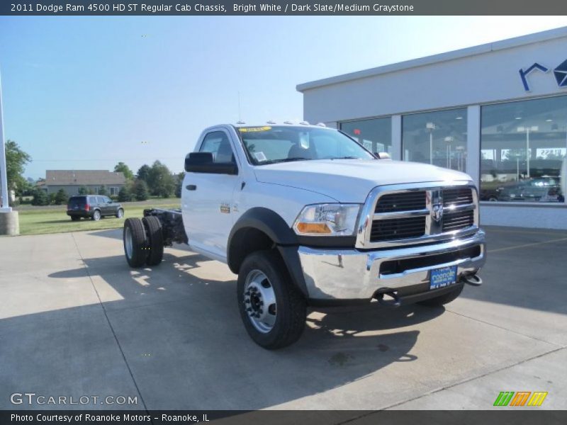 Bright White / Dark Slate/Medium Graystone 2011 Dodge Ram 4500 HD ST Regular Cab Chassis