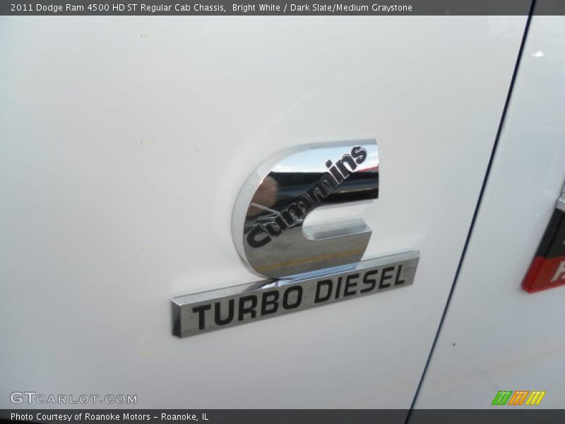 Bright White / Dark Slate/Medium Graystone 2011 Dodge Ram 4500 HD ST Regular Cab Chassis