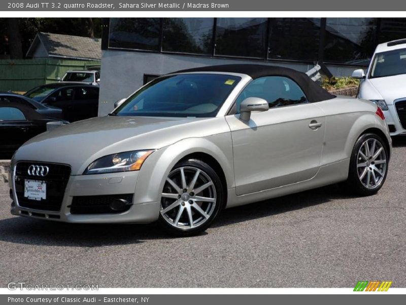 Sahara Silver Metallic / Madras Brown 2008 Audi TT 3.2 quattro Roadster