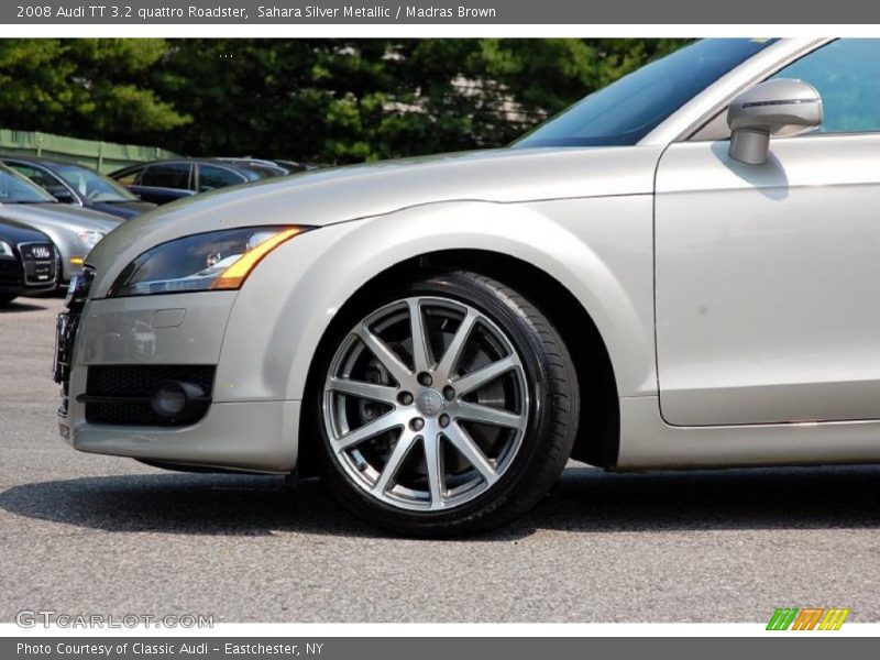 Sahara Silver Metallic / Madras Brown 2008 Audi TT 3.2 quattro Roadster