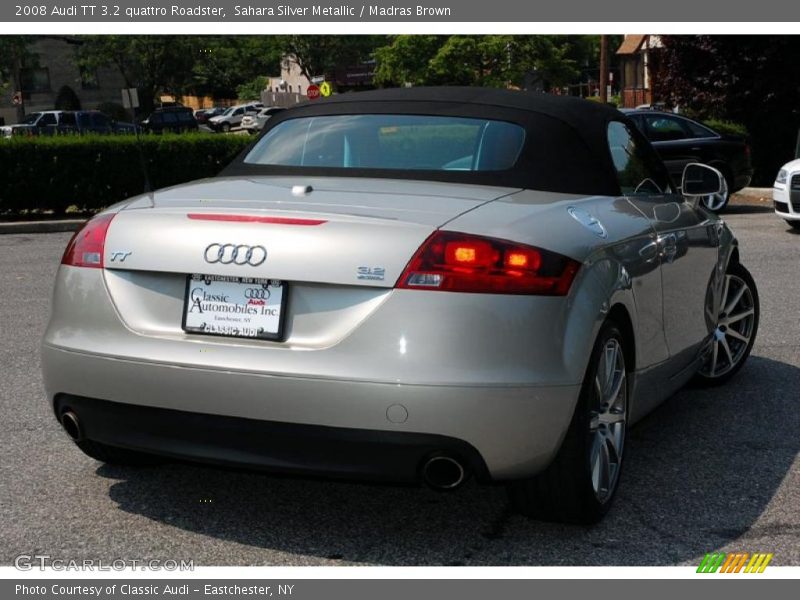 Sahara Silver Metallic / Madras Brown 2008 Audi TT 3.2 quattro Roadster