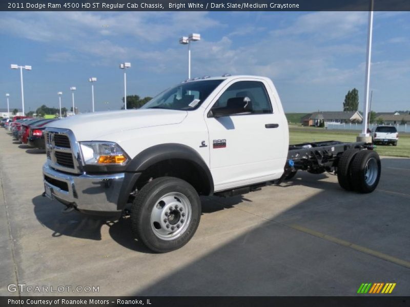 Bright White / Dark Slate/Medium Graystone 2011 Dodge Ram 4500 HD ST Regular Cab Chassis