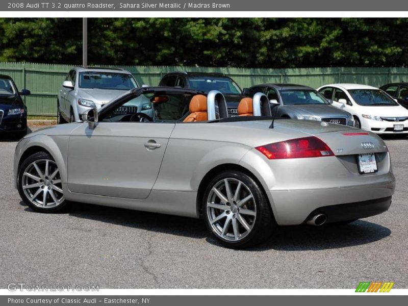 Sahara Silver Metallic / Madras Brown 2008 Audi TT 3.2 quattro Roadster