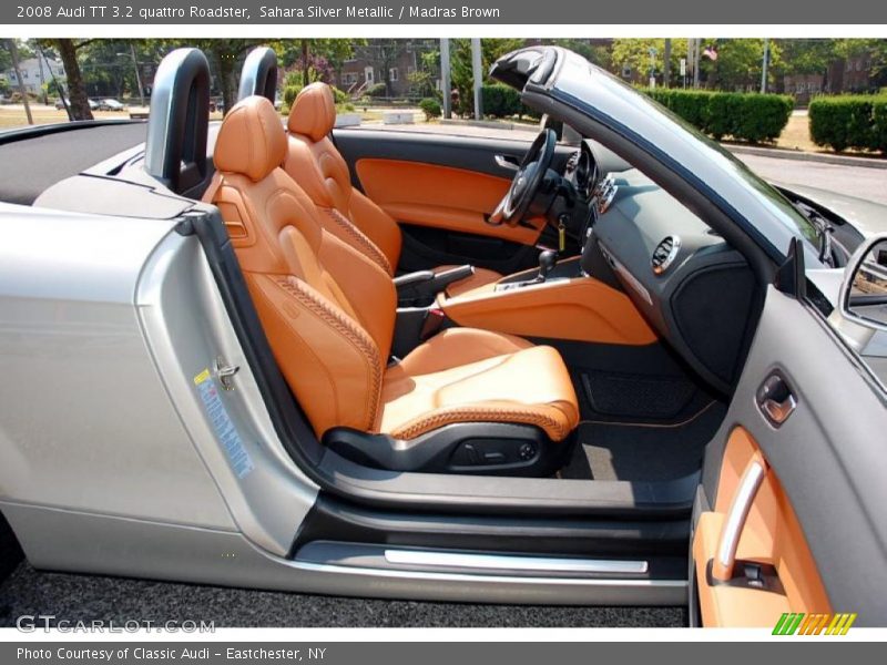 Sahara Silver Metallic / Madras Brown 2008 Audi TT 3.2 quattro Roadster