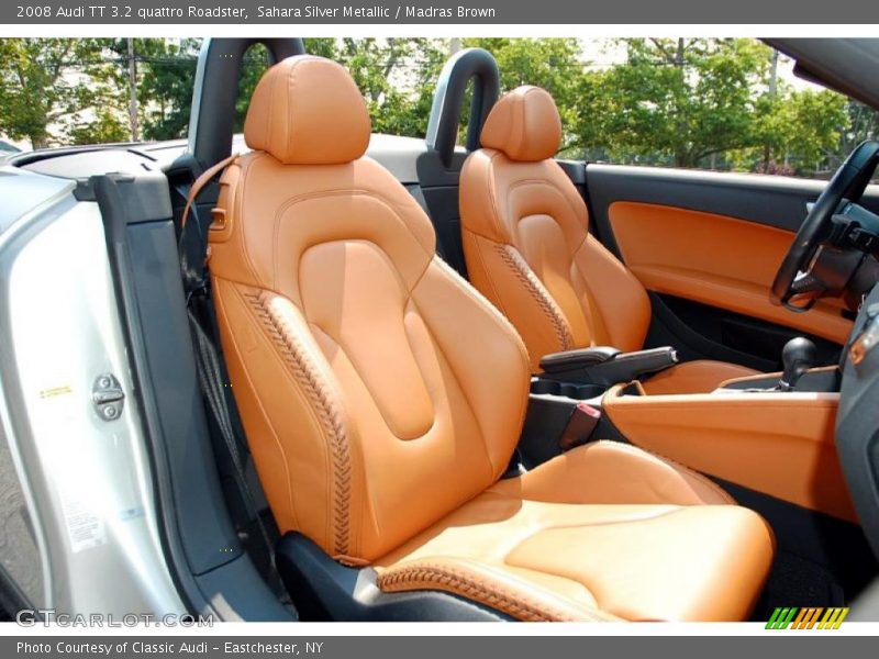 Sahara Silver Metallic / Madras Brown 2008 Audi TT 3.2 quattro Roadster