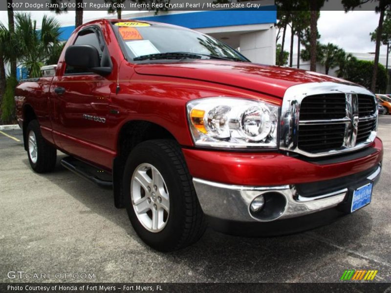 Inferno Red Crystal Pearl / Medium Slate Gray 2007 Dodge Ram 1500 SLT Regular Cab