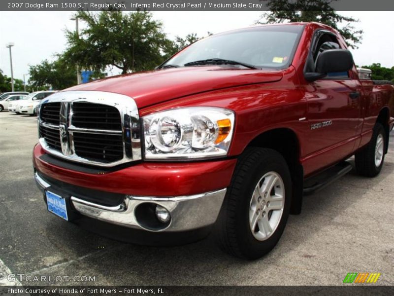 Inferno Red Crystal Pearl / Medium Slate Gray 2007 Dodge Ram 1500 SLT Regular Cab