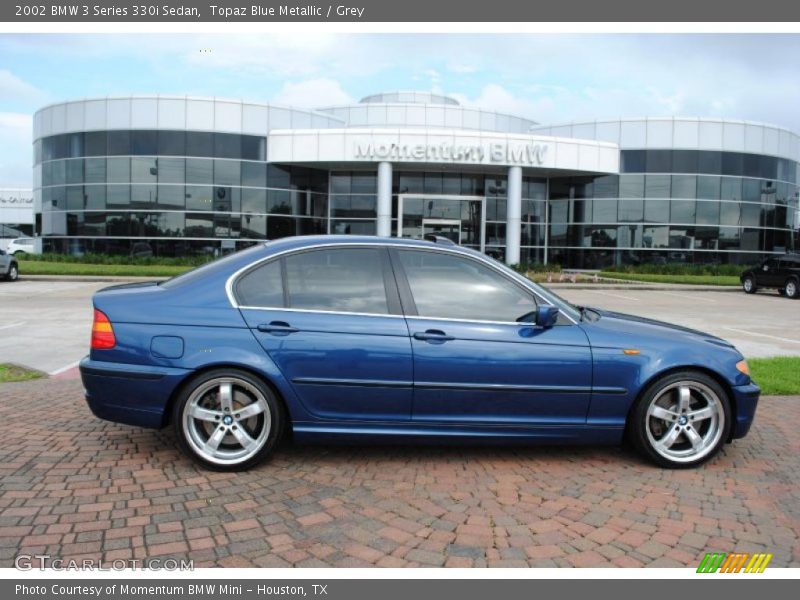 Topaz Blue Metallic / Grey 2002 BMW 3 Series 330i Sedan