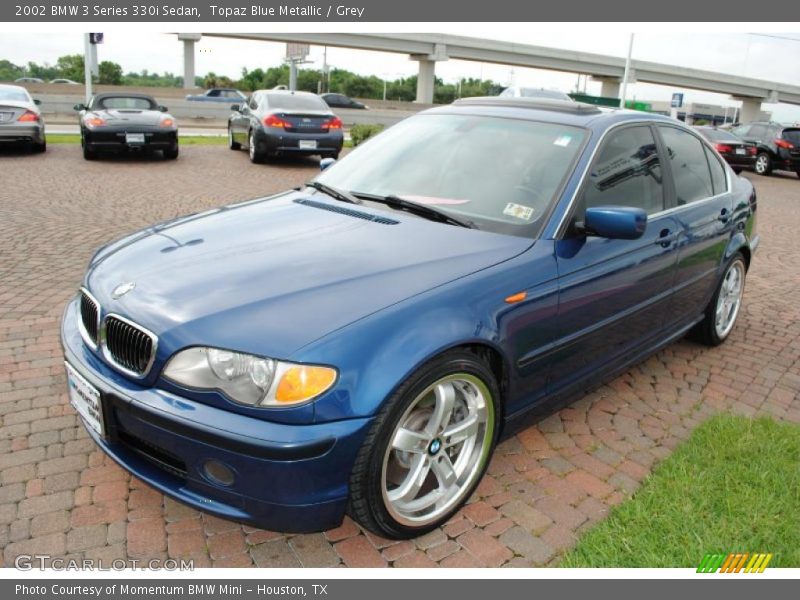 Topaz Blue Metallic / Grey 2002 BMW 3 Series 330i Sedan
