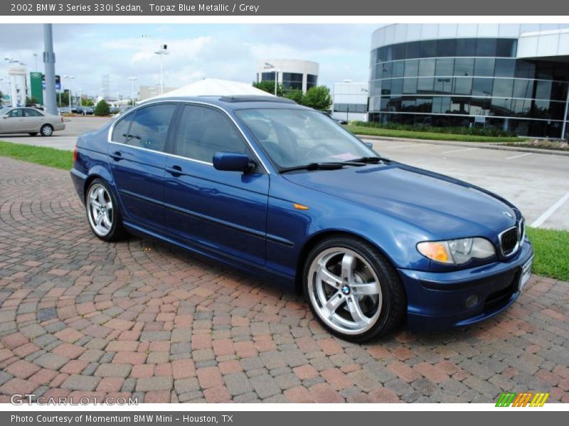 Topaz Blue Metallic / Grey 2002 BMW 3 Series 330i Sedan