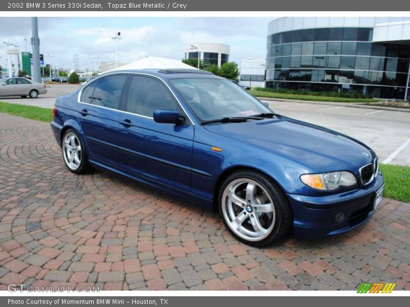 Topaz Blue Metallic / Grey 2002 BMW 3 Series 330i Sedan