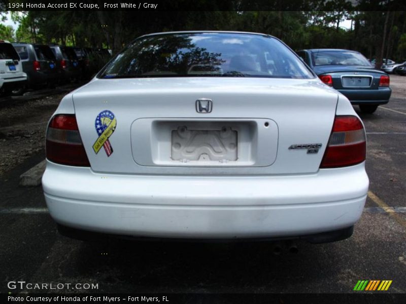 Frost White / Gray 1994 Honda Accord EX Coupe