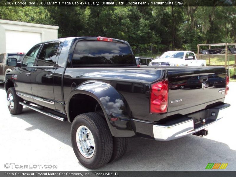 Brilliant Black Crystal Pearl / Medium Slate Gray 2007 Dodge Ram 3500 Laramie Mega Cab 4x4 Dually
