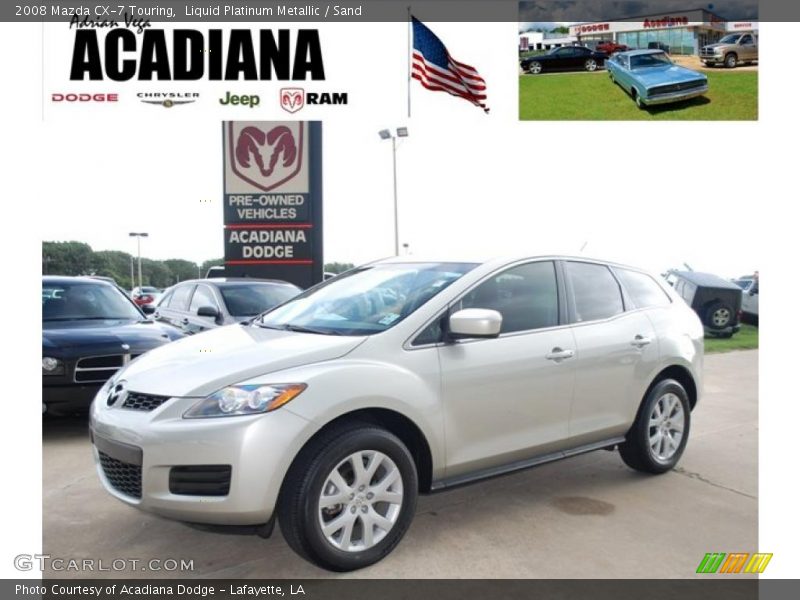 Liquid Platinum Metallic / Sand 2008 Mazda CX-7 Touring