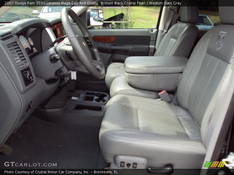 Brilliant Black Crystal Pearl / Medium Slate Gray 2007 Dodge Ram 3500 Laramie Mega Cab 4x4 Dually