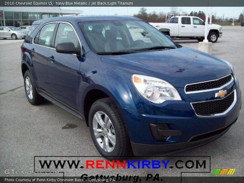 Navy Blue Metallic / Jet Black/Light Titanium 2010 Chevrolet Equinox LS