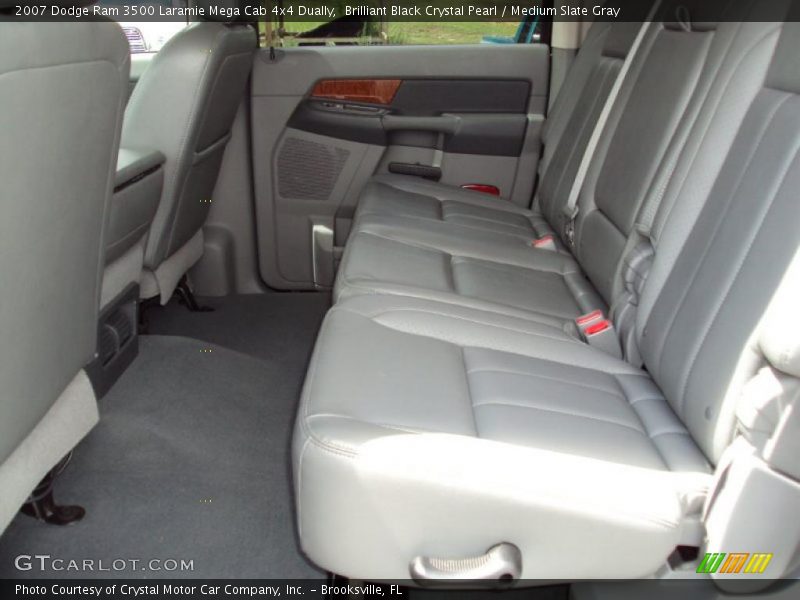 Brilliant Black Crystal Pearl / Medium Slate Gray 2007 Dodge Ram 3500 Laramie Mega Cab 4x4 Dually