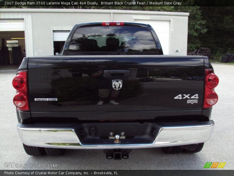 Brilliant Black Crystal Pearl / Medium Slate Gray 2007 Dodge Ram 3500 Laramie Mega Cab 4x4 Dually