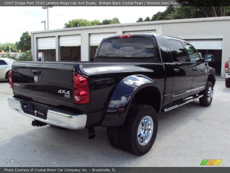 Brilliant Black Crystal Pearl / Medium Slate Gray 2007 Dodge Ram 3500 Laramie Mega Cab 4x4 Dually