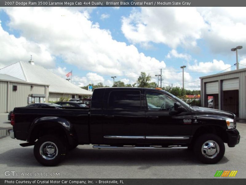 Brilliant Black Crystal Pearl / Medium Slate Gray 2007 Dodge Ram 3500 Laramie Mega Cab 4x4 Dually