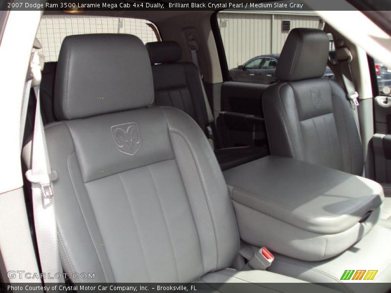 Brilliant Black Crystal Pearl / Medium Slate Gray 2007 Dodge Ram 3500 Laramie Mega Cab 4x4 Dually