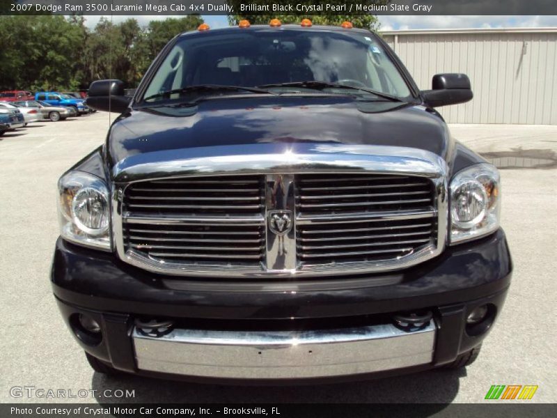 Brilliant Black Crystal Pearl / Medium Slate Gray 2007 Dodge Ram 3500 Laramie Mega Cab 4x4 Dually