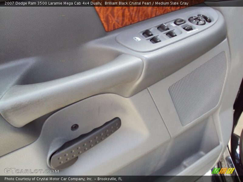 Brilliant Black Crystal Pearl / Medium Slate Gray 2007 Dodge Ram 3500 Laramie Mega Cab 4x4 Dually