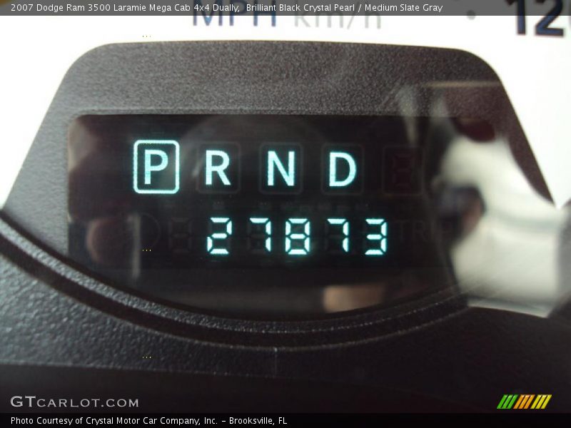 Brilliant Black Crystal Pearl / Medium Slate Gray 2007 Dodge Ram 3500 Laramie Mega Cab 4x4 Dually