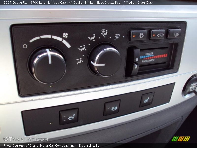 Brilliant Black Crystal Pearl / Medium Slate Gray 2007 Dodge Ram 3500 Laramie Mega Cab 4x4 Dually